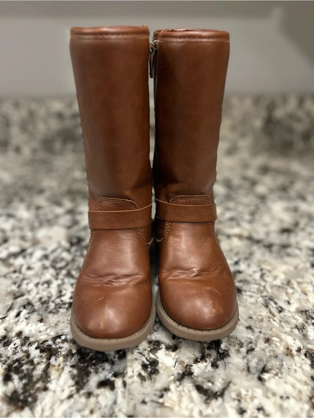 Carter's Brown Leather Mid-Calf Kids Boots